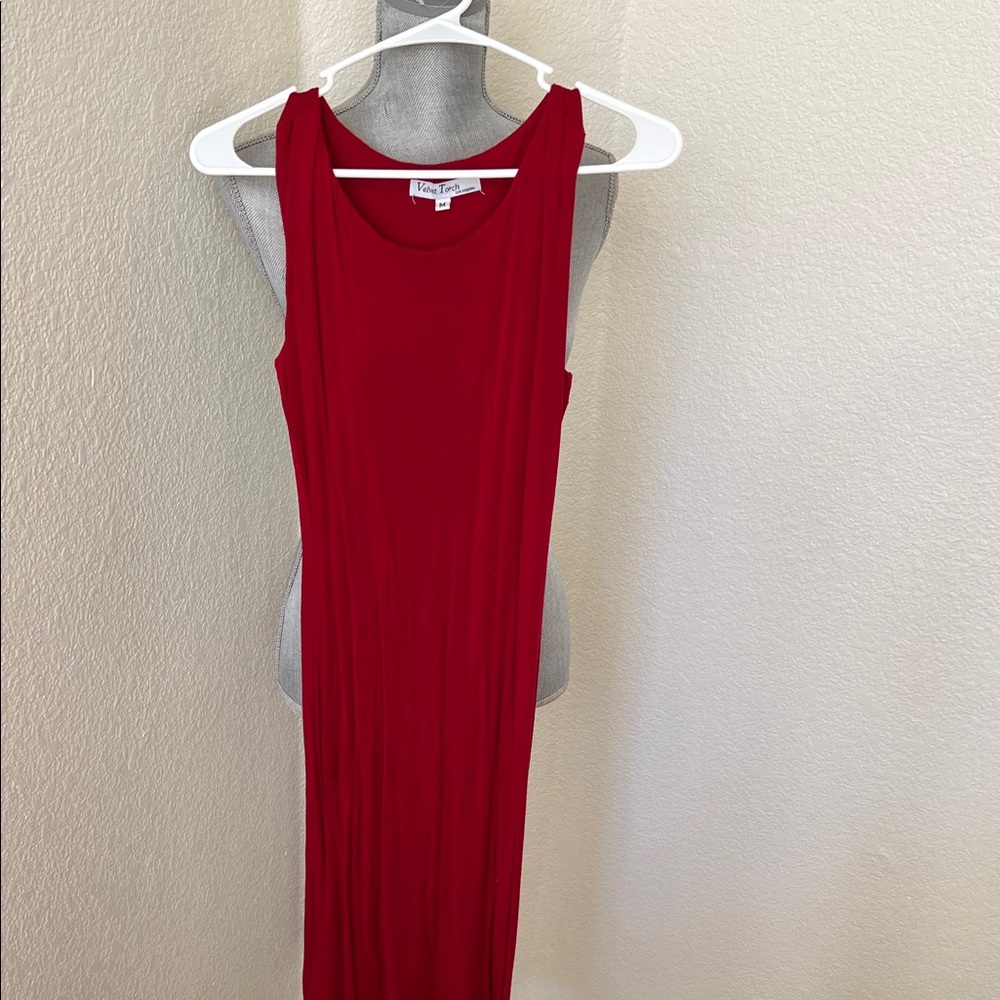 Vibrant Red Maxi Dress